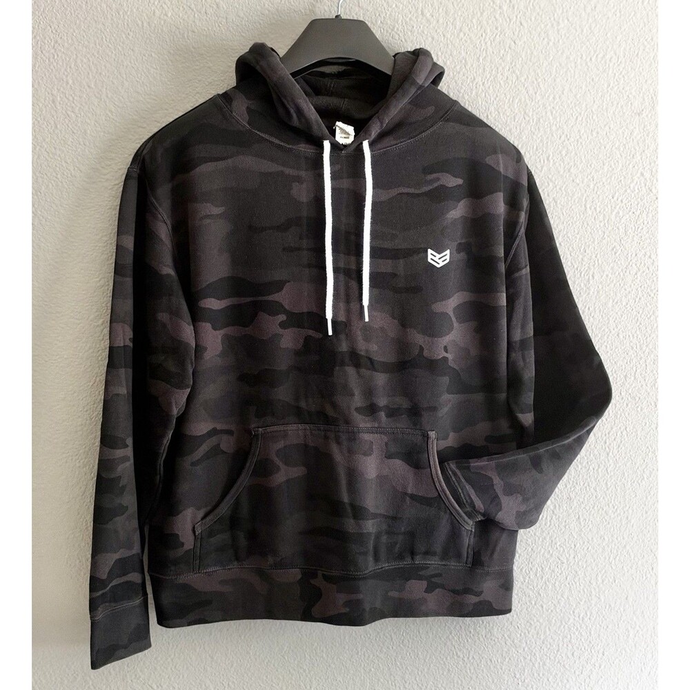 Ronin Factory Black Camo Logo Hoodie Men’s Large Y2K Skate Auto Truck Lifestyle